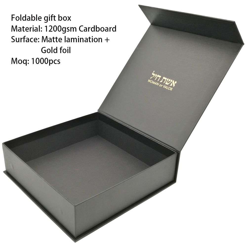 Foldable hard cardboard luxury gift box with foam