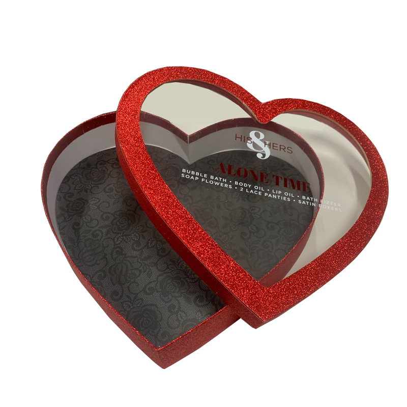 Luxury China box Red Custom heart shaped gift box