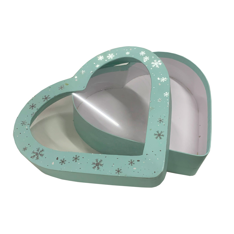 Green Big Heart Shaped Gift Box For Chocolate